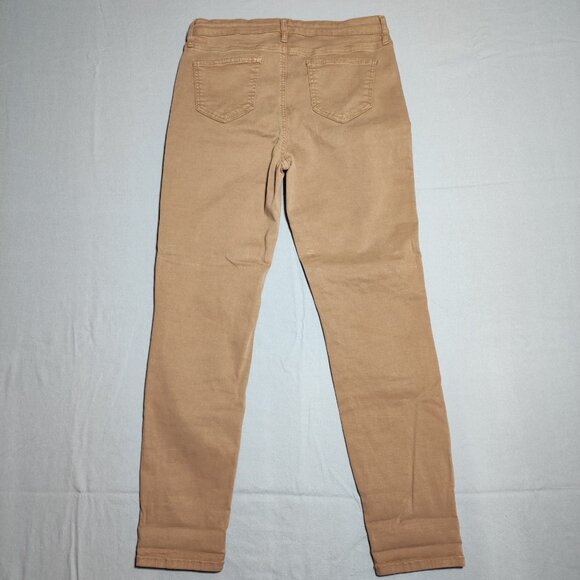 Buffalo David Bitton Hanna pants women's size 10 tan  High-rise stretch skinny - Picture 3 of 12
